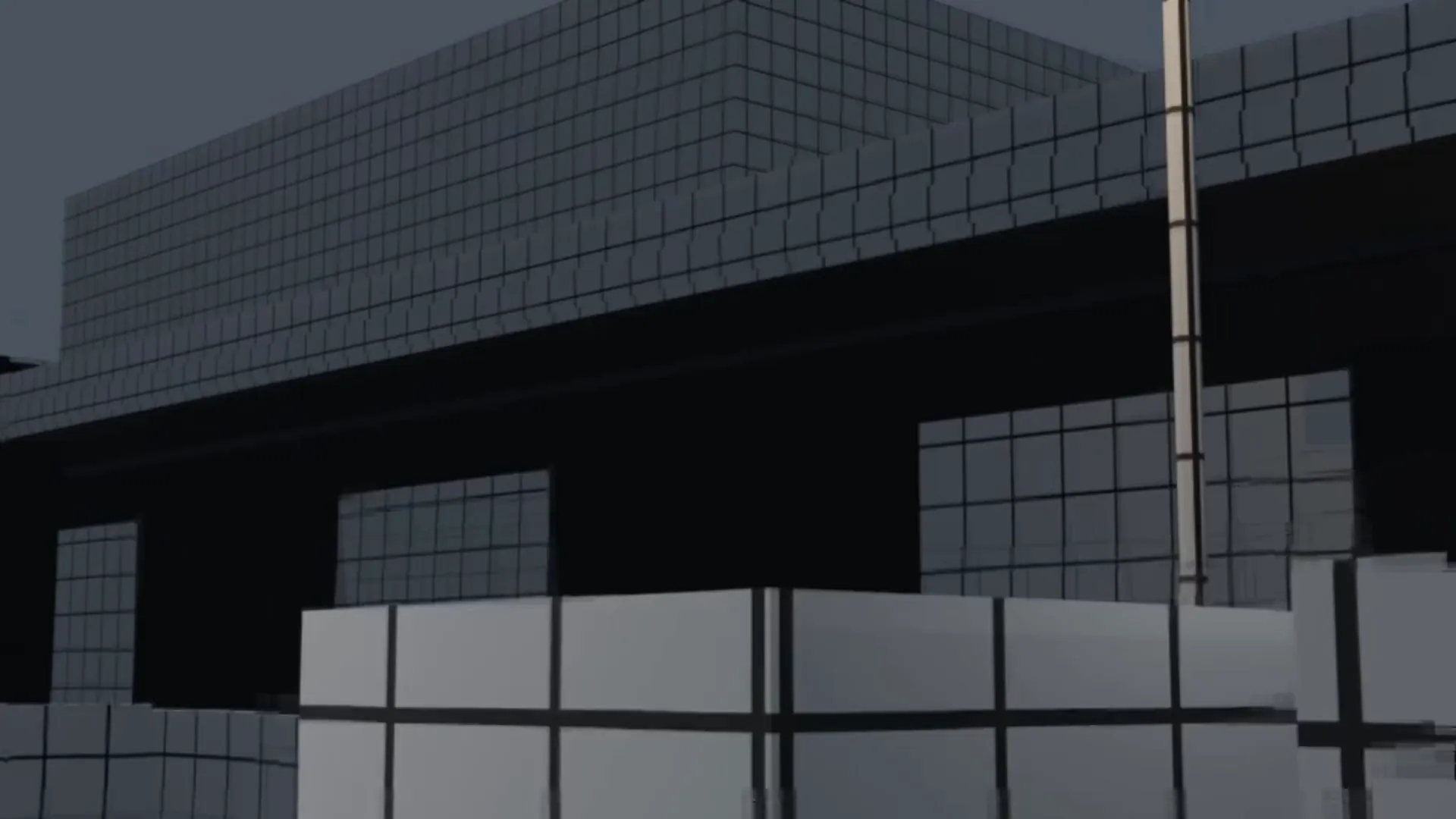 Blender previs of a MAGEKIND shot: grey blocks and a green placeholder for the character, beside the final shot from the same camera